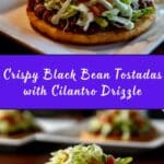 Healthy Black Bean Tostadas with Cilantro Sauce Recipe