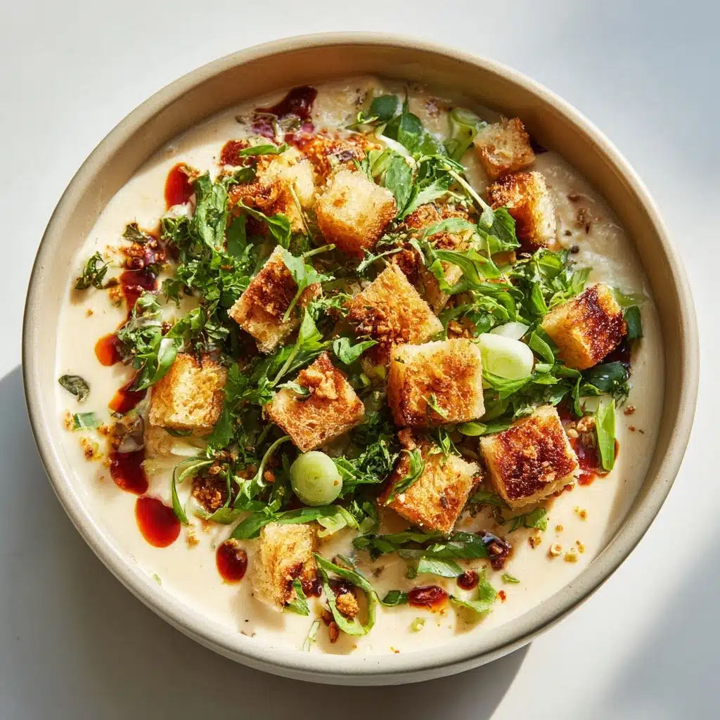 Spicy White Chicken Soup with Seasoned Tots Recipe - Recipe Image