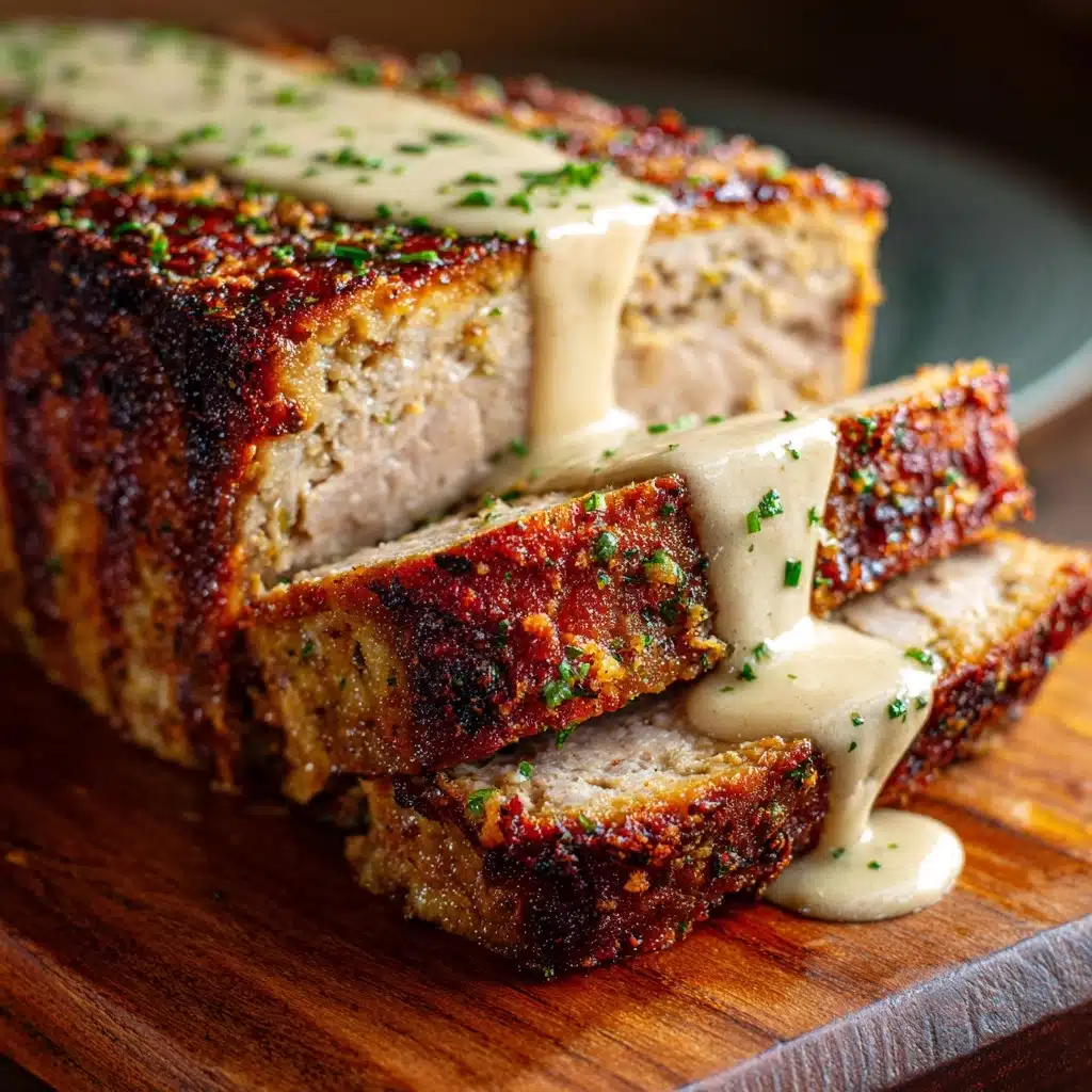 Chicken Cordon Bleu Meatloaf with Creamy Dijon Gravy Recipe - Recipe Image