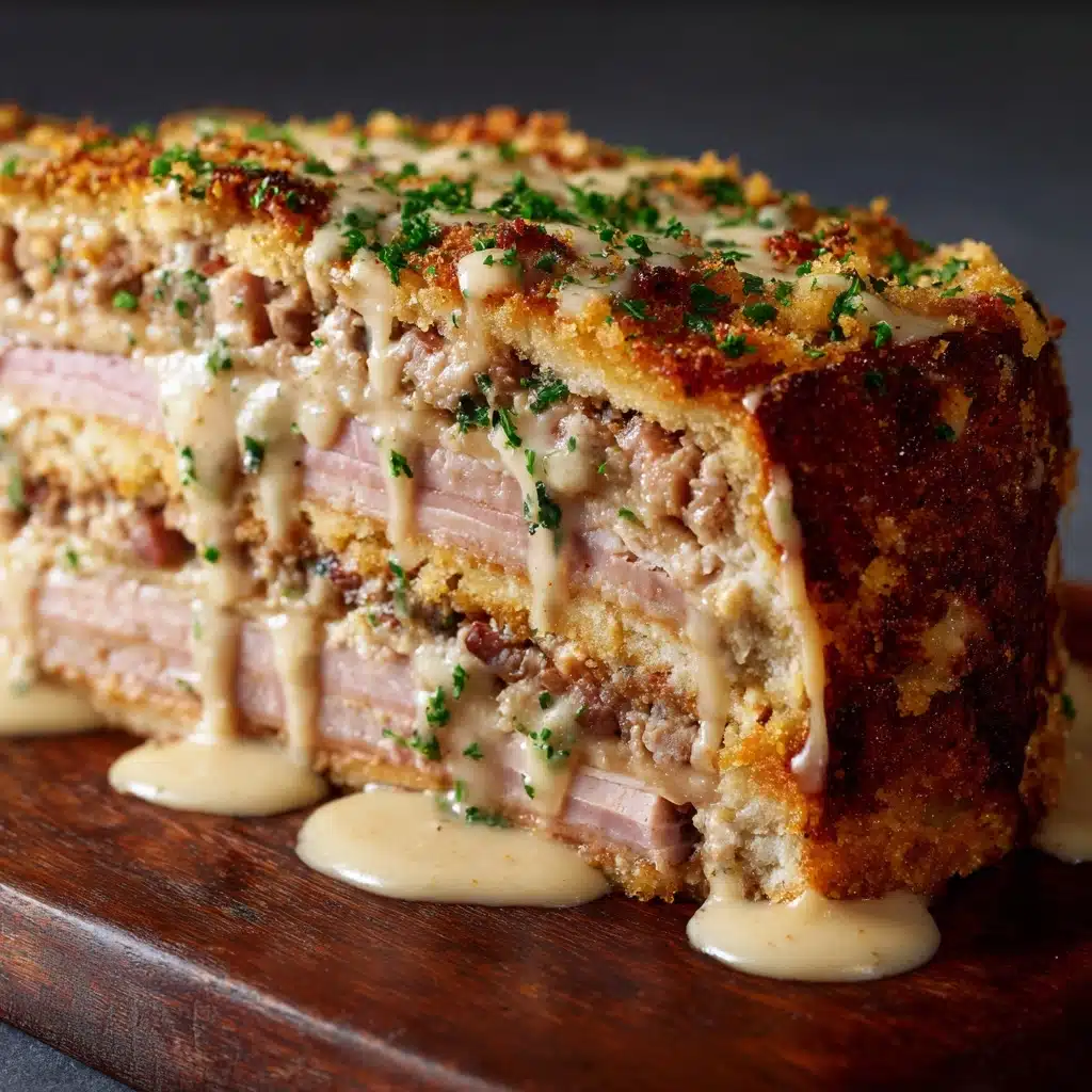 Chicken Cordon Bleu Meatloaf with Creamy Dijon Gravy Recipe
