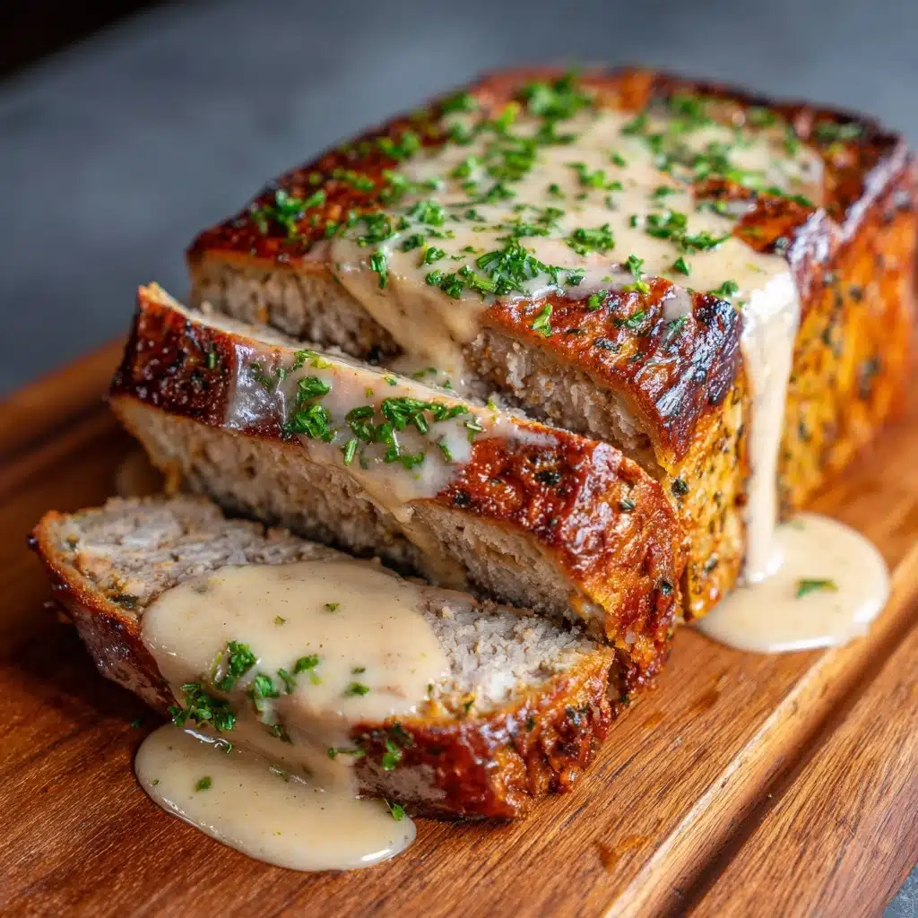 Chicken Cordon Bleu Meatloaf with Creamy Dijon Gravy Recipe - Recipe Image