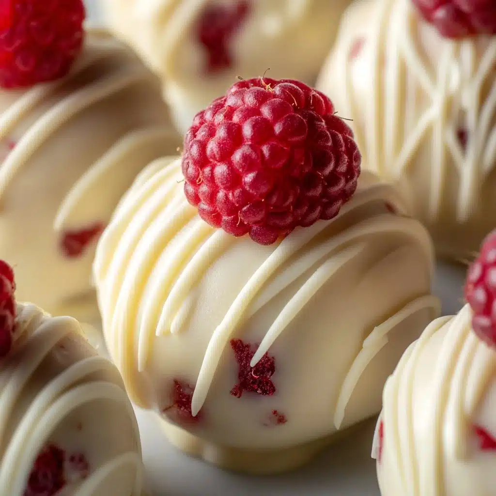 White Chocolate Raspberry Cheesecake Balls Recipe - Recipe Image