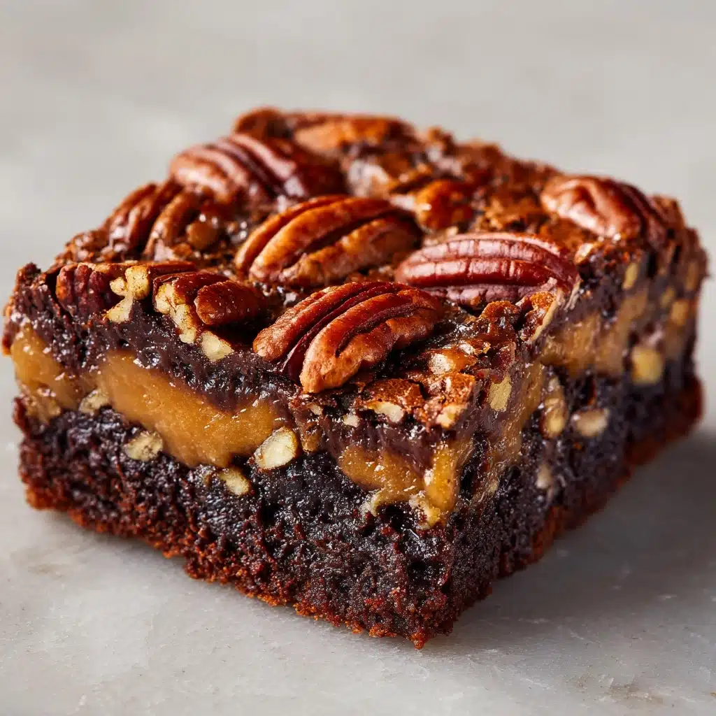 Gooey Pecan Pie Brownies Recipe - Recipe Image