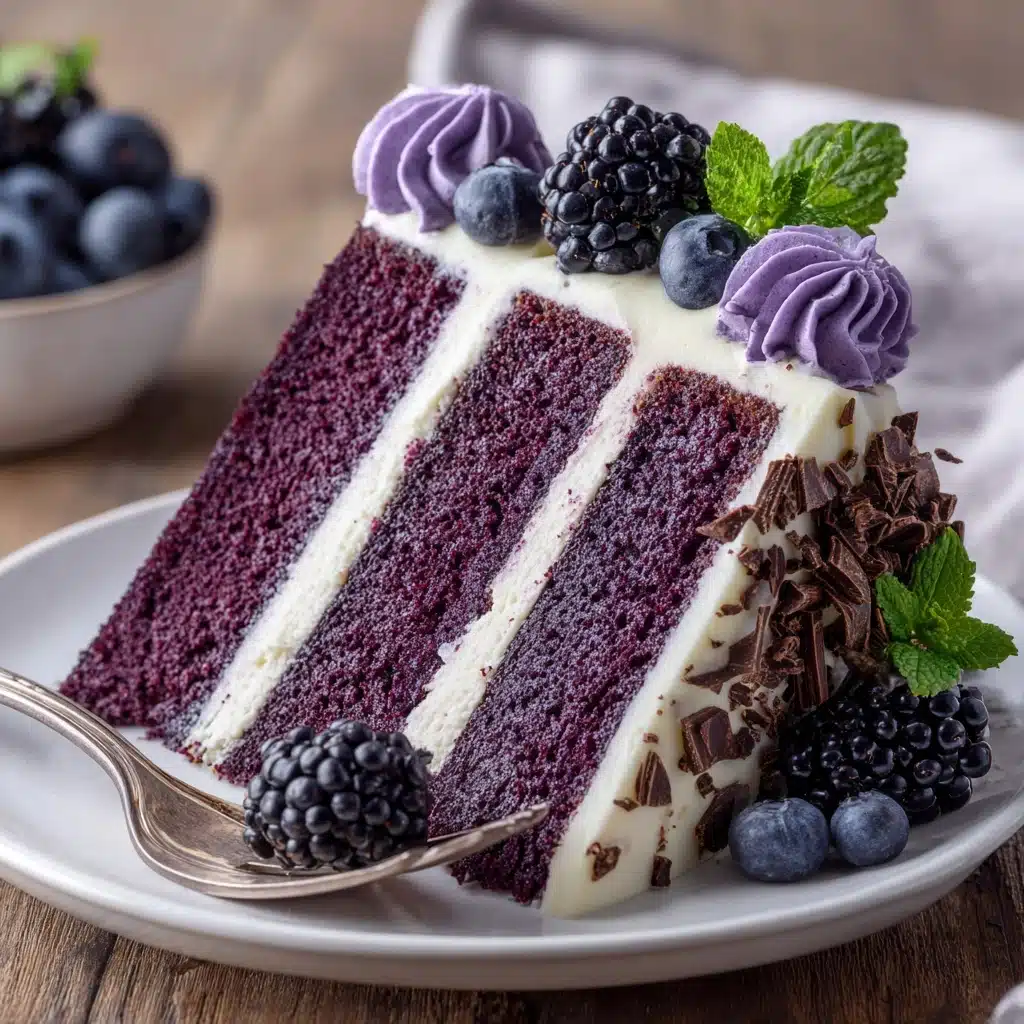 Purple Velvet Cake with White Chocolate Cream Cheese Frosting Recipe - Recipe Image