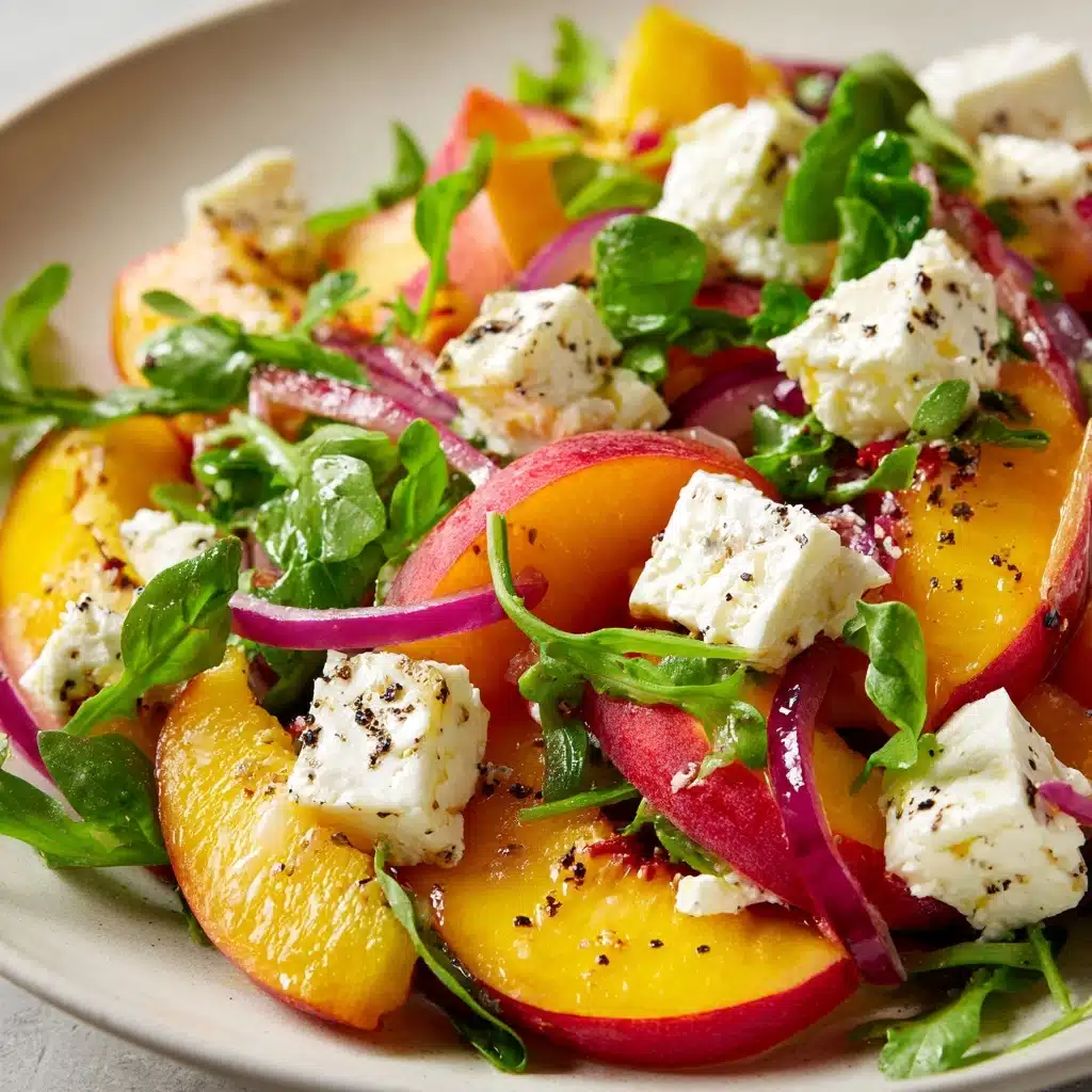 Irresistible Peach Salad Recipe - Recipe Image