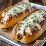 Slow Cooker Parmesan Garlic Chicken Sandwiches Recipe
