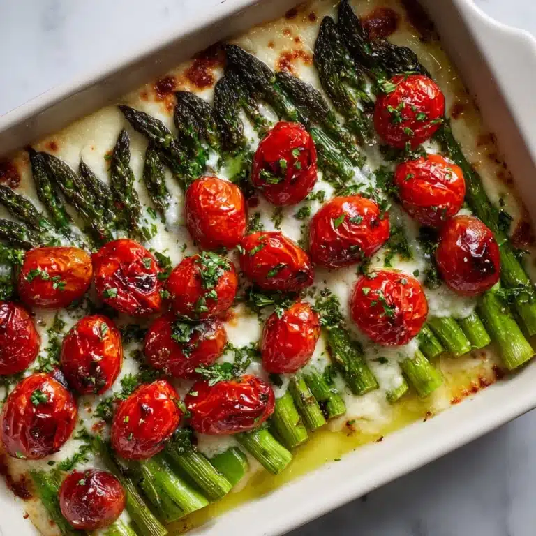 Oven Roasted Asparagus with Parmesan and Tomatoes Recipe