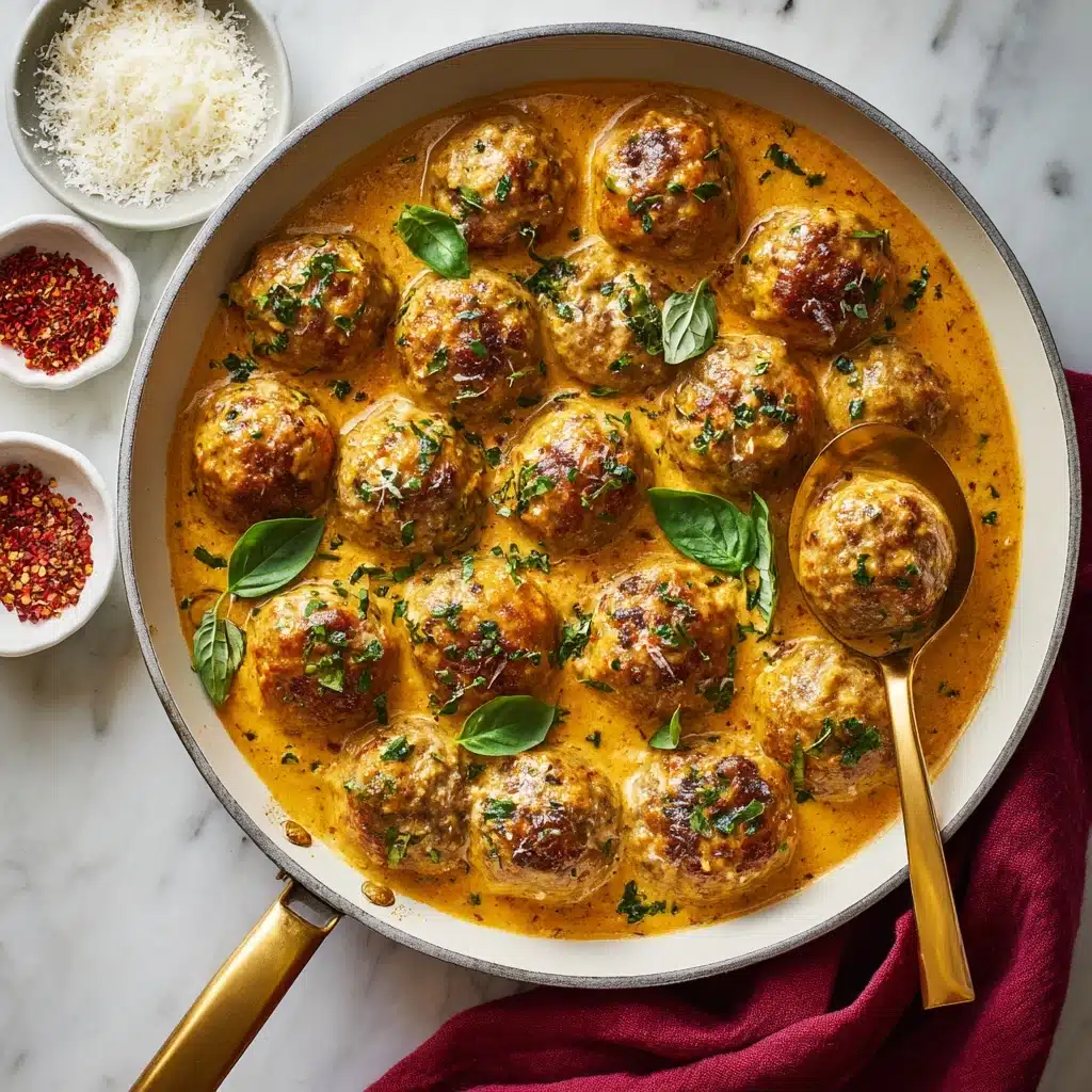 Creamy Marry Me Chicken Meatballs Recipe - Recipe Image