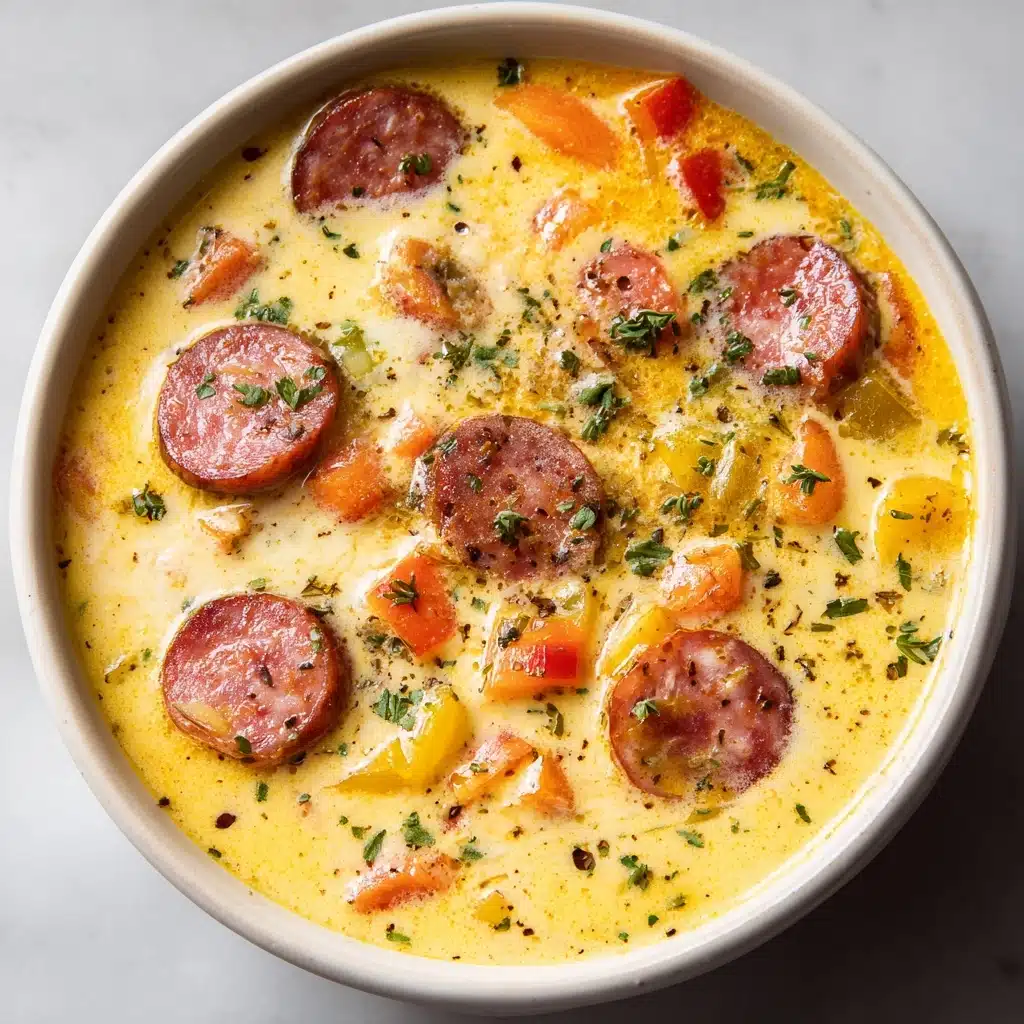Cheesy Rotel Soup with Smoked Sausage Recipe - Recipe Image