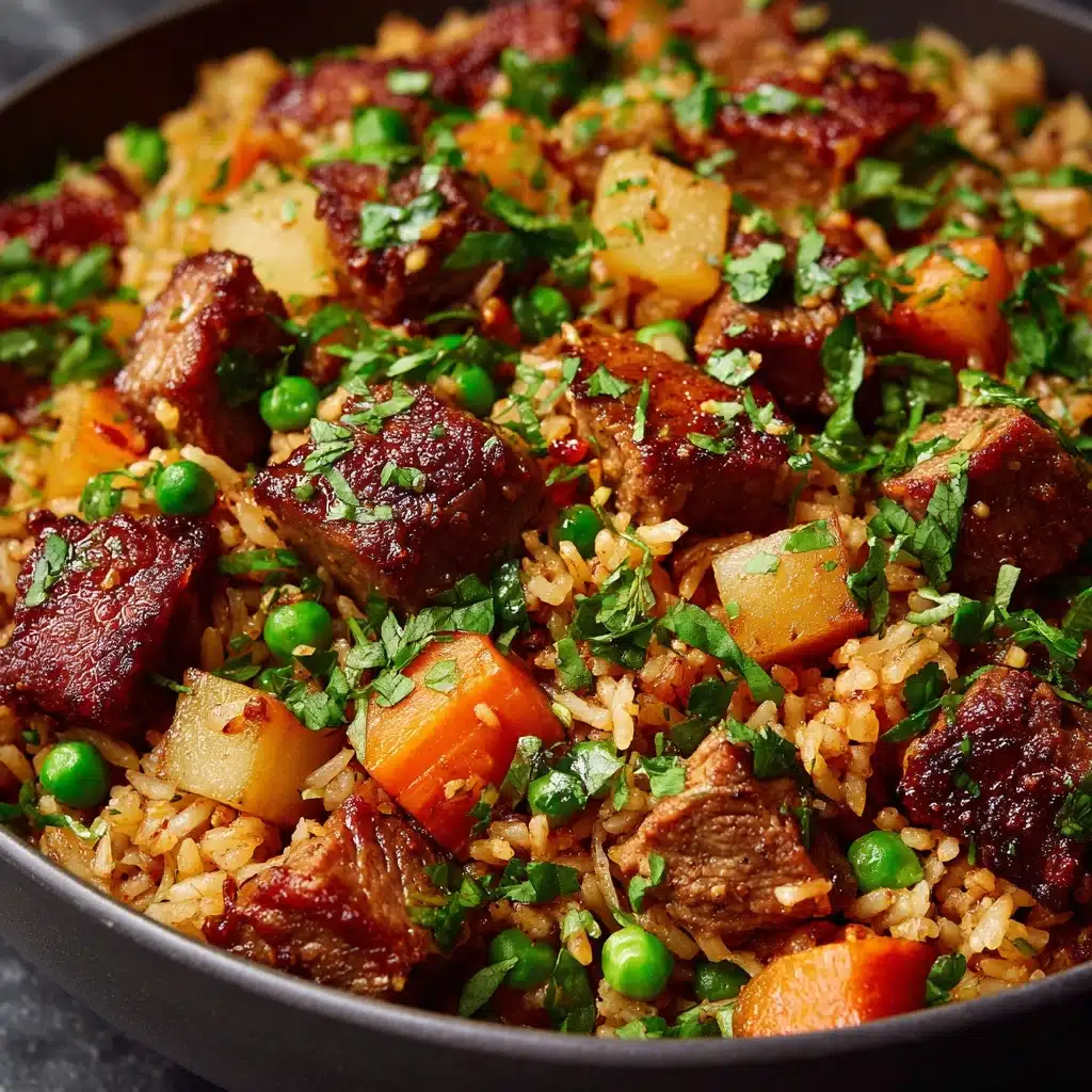Onion Beef Fried Rice Recipe - Recipe Image