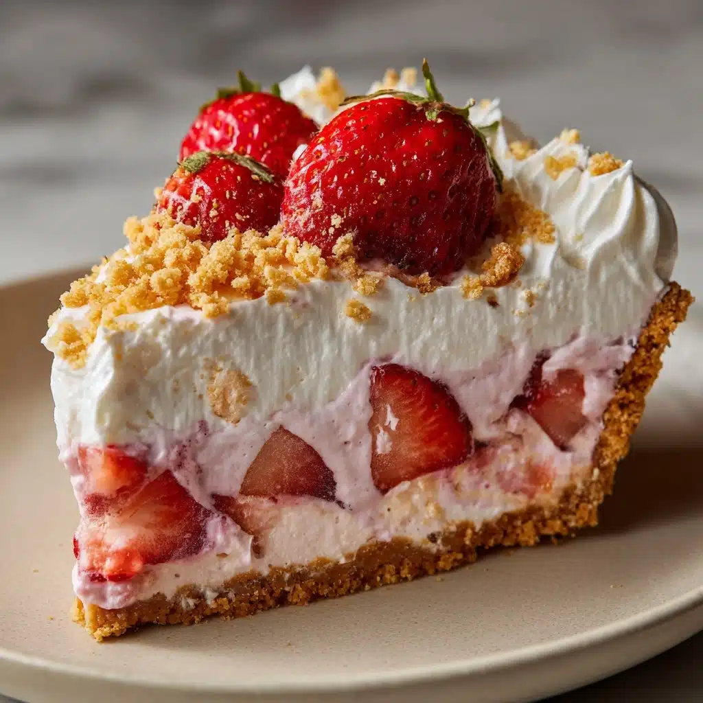 No-Bake Strawberry Crunch Cheesecake Recipe - Recipe Image