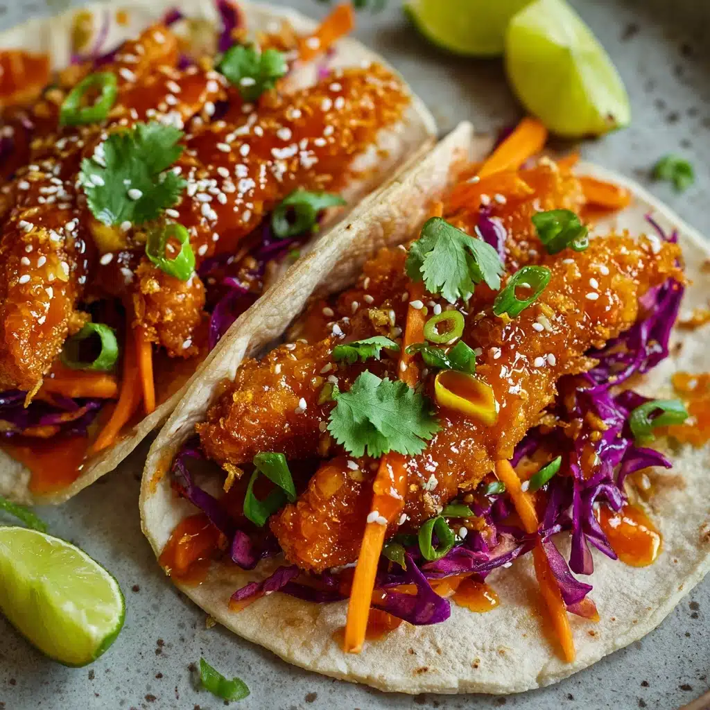 Crunchy Asian-Style Chicken Tacos Recipe - Recipe Image
