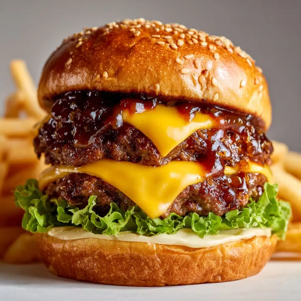 Teriyaki Parmesan Burgers with American Cheese Recipe - Recipe Image