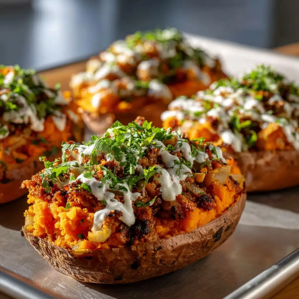 Turkey Taco Stuffed Sweet Potatoes Recipe - Recipe Image