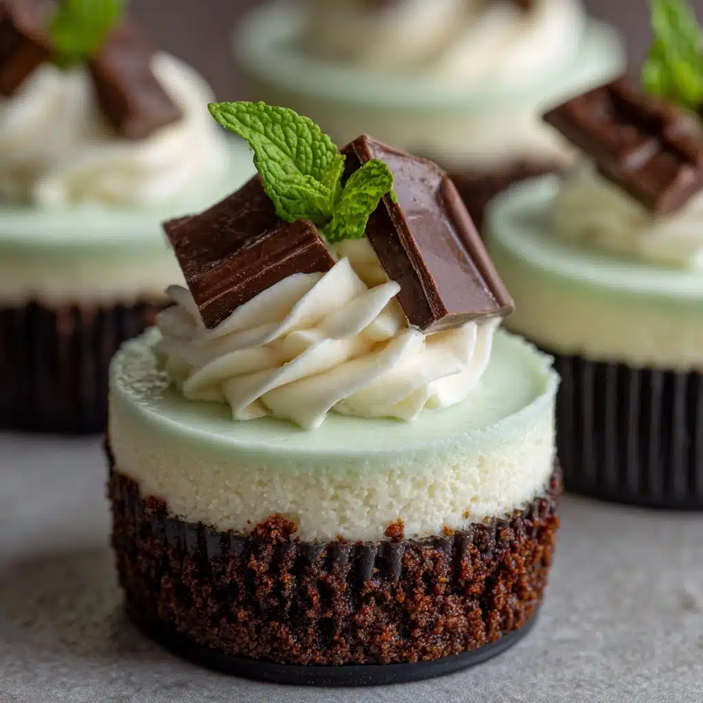 Mint Mini Cheesecakes Recipe - Recipe Image