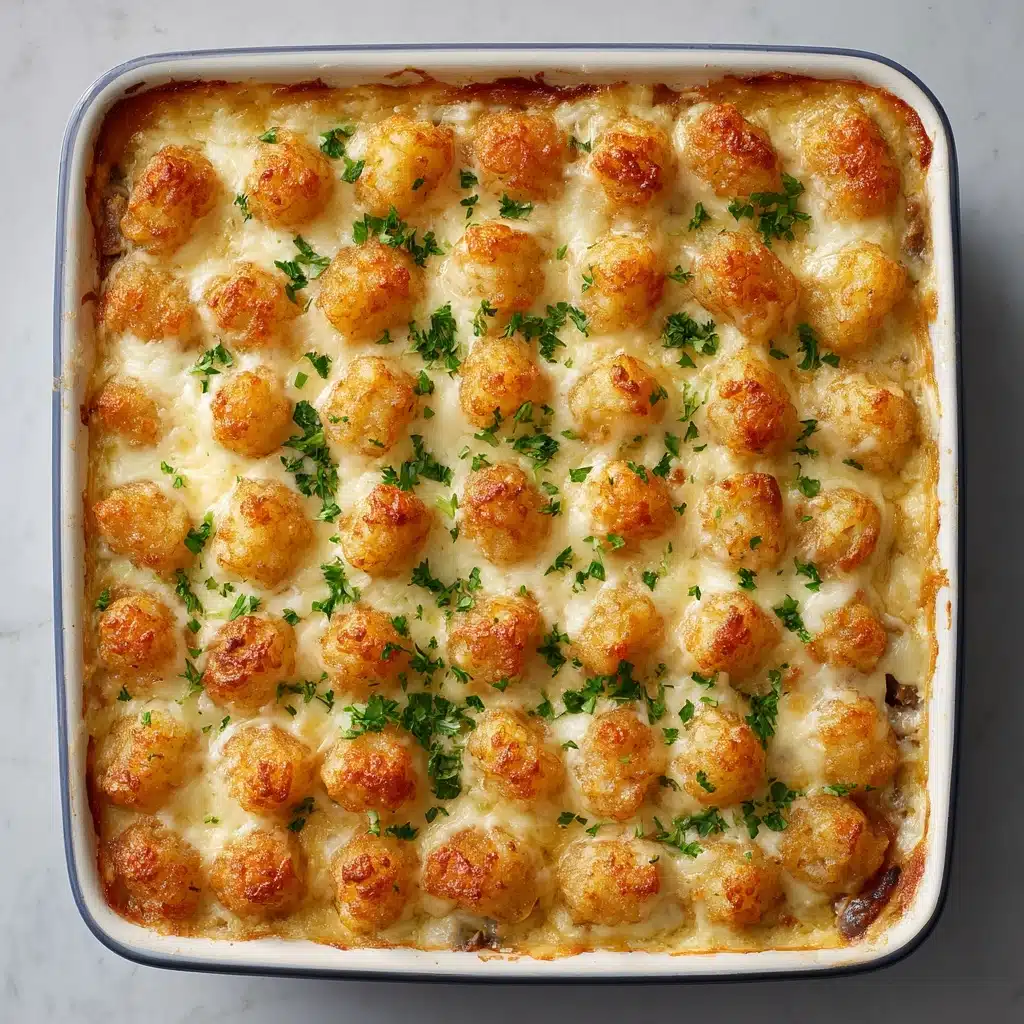 Chicken Alfredo Tater Tot Casserole Recipe - Recipe Image