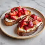 Roasted Strawberry Whipped Ricotta Toast Recipe