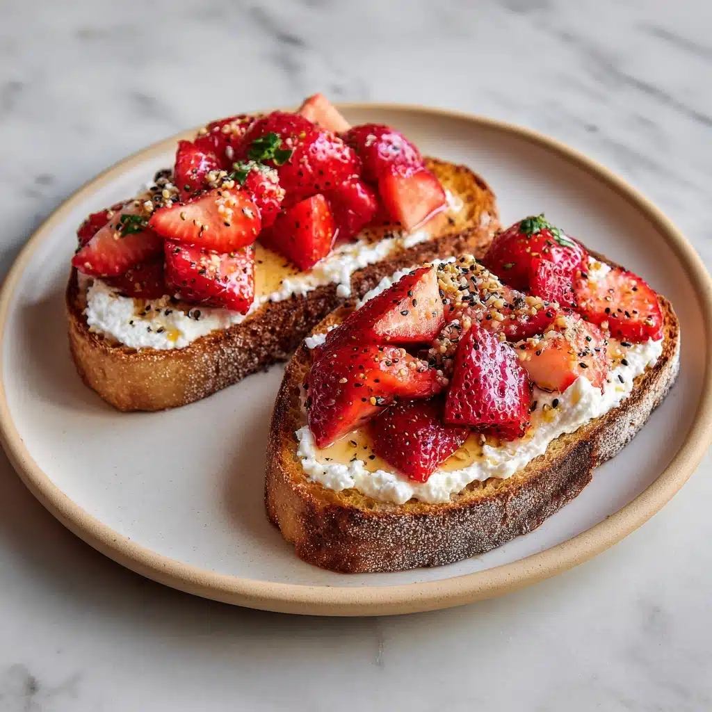 Roasted Strawberry Whipped Ricotta Toast Recipe