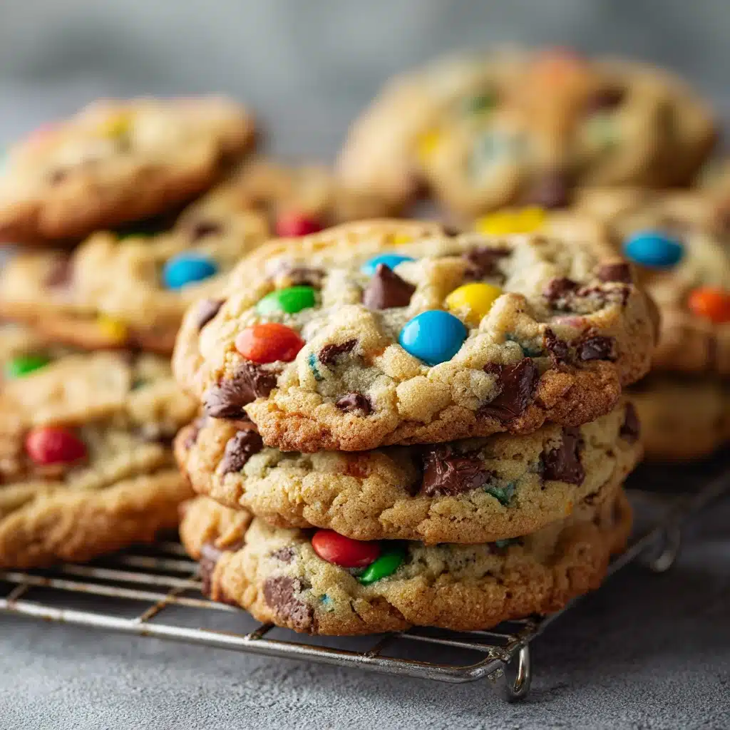 Soft and Chewy Triple Chocolate M\&M Cookies Recipe - Recipe Image