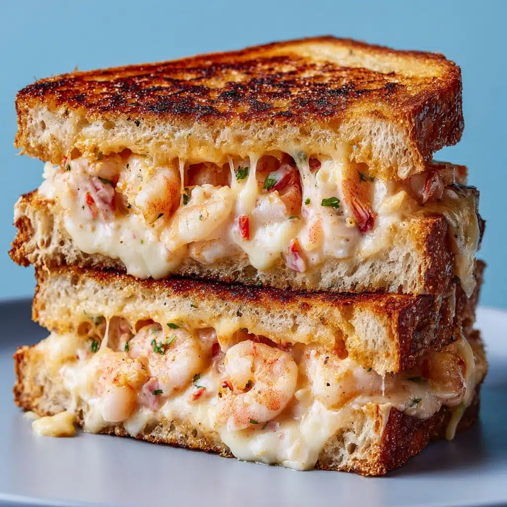 Cheesy Garlic Shrimp Grilled Cheese Recipe - Recipe Image