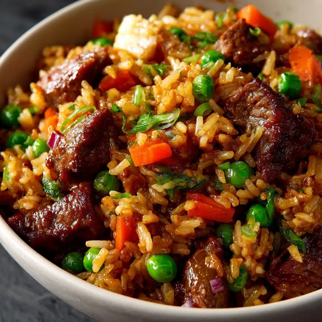 Onion Beef Fried Rice Recipe - Recipe Image