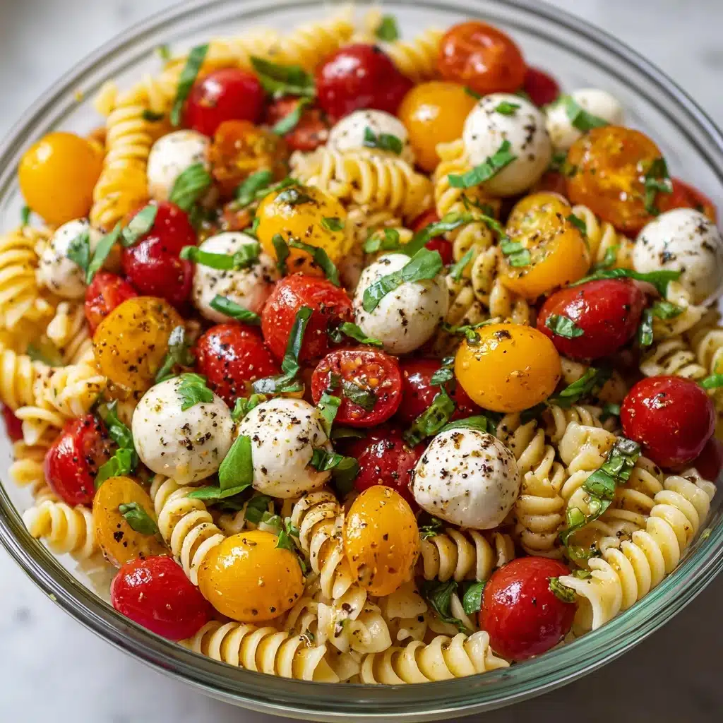Creamy Caprese Pasta Salad Recipe - Recipe Image