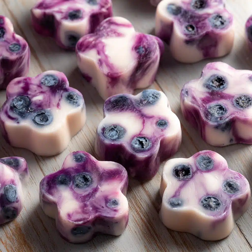 Blueberry Yogurt Swirl Dog Paw Treats Recipe
