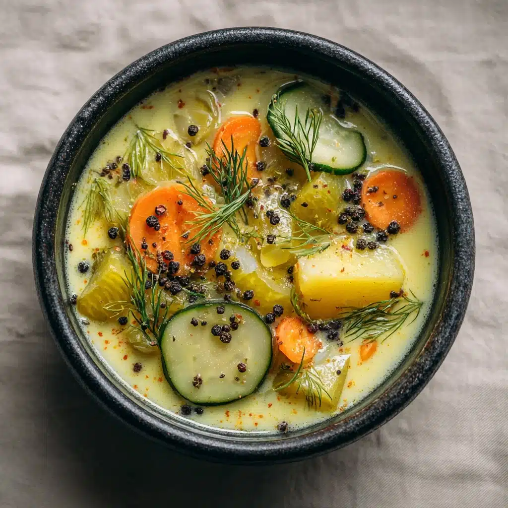 Creamy Dill Pickle Soup (Zupa Ogórkowa) Recipe - Recipe Image