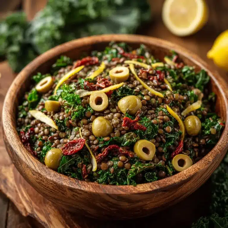 Lemon Pesto Lentil Salad Recipe