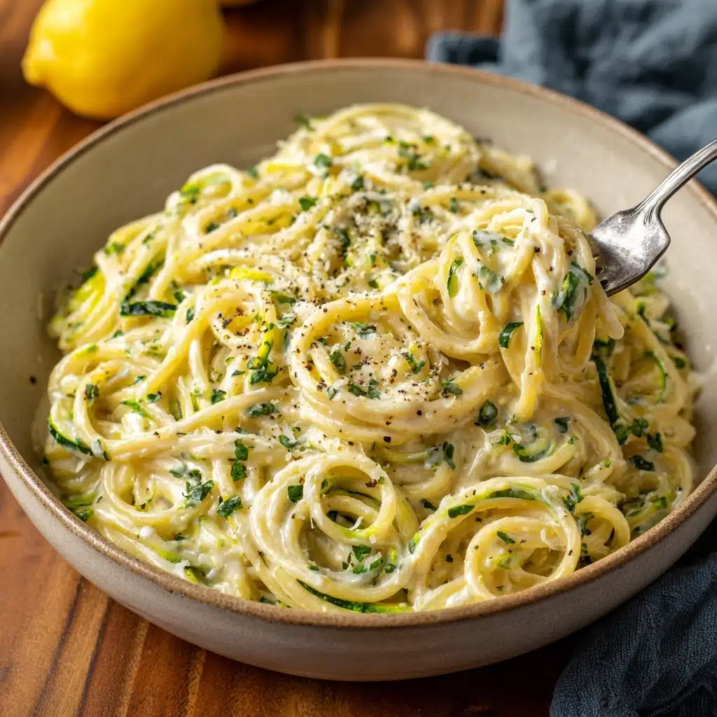 Creamy Lemon Zucchini Pasta Recipe - Recipe Image