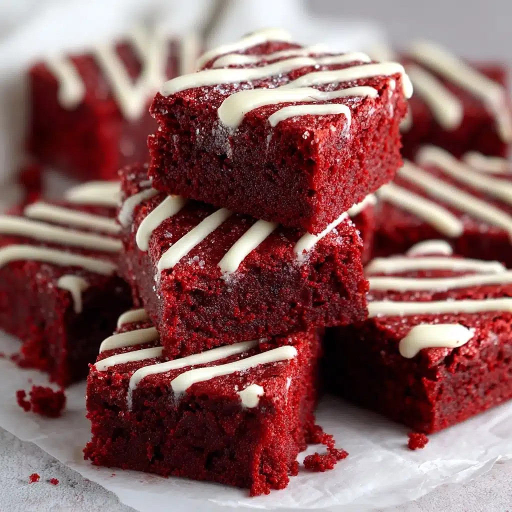 Fudgy Red Velvet Brownies Recipe - Recipe Image