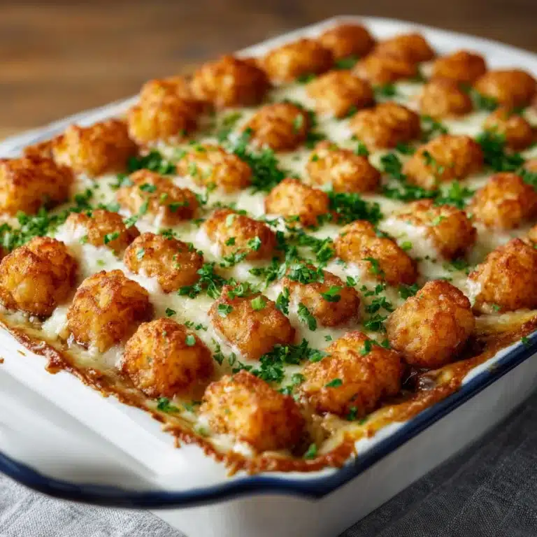 Chicken Alfredo Tater Tot Casserole Recipe