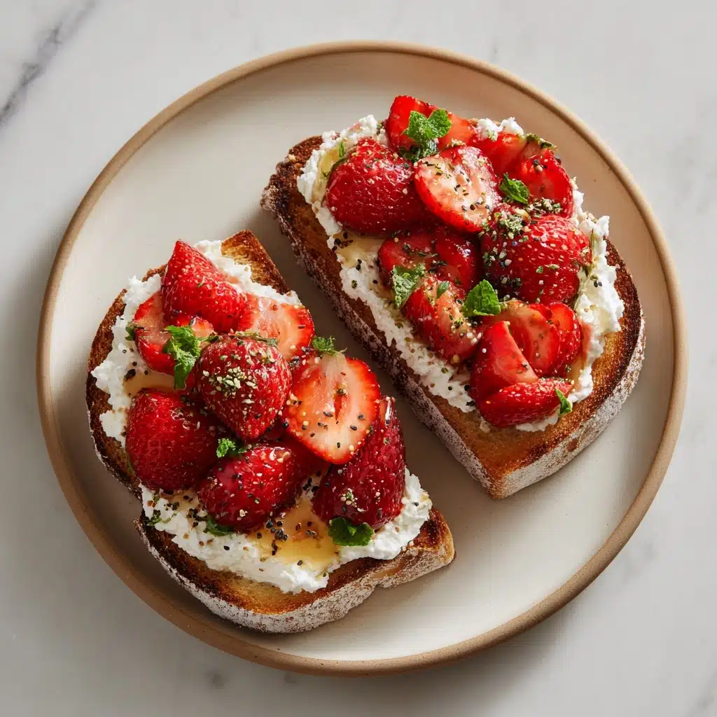 Roasted Strawberry Whipped Ricotta Toast Recipe - Recipe Image