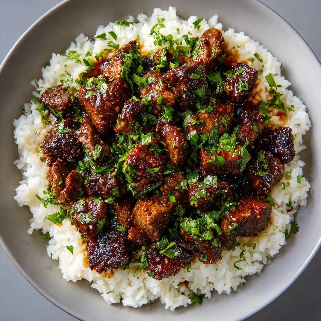 Honey Garlic Butter Steak and Rice Skillet Recipe - Recipe Image