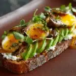 Vegan Avocado Toast with Mushrooms and Vegan Ricotta Recipe