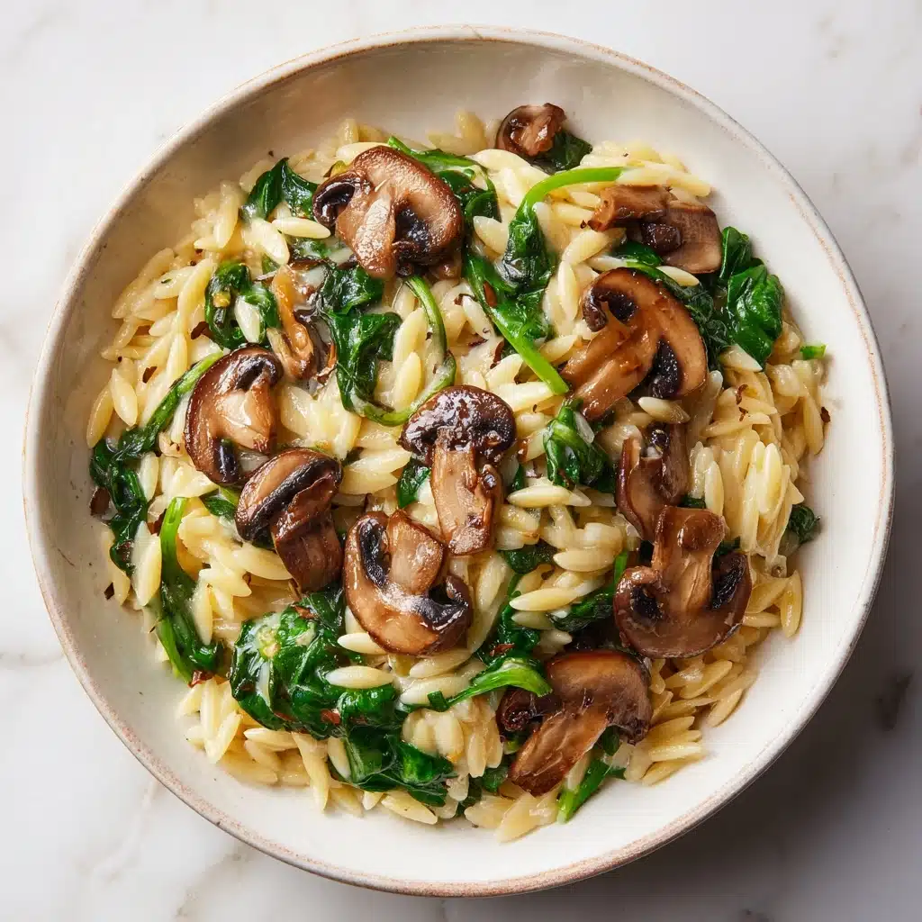 Mushroom and Spinach Orzo Recipe