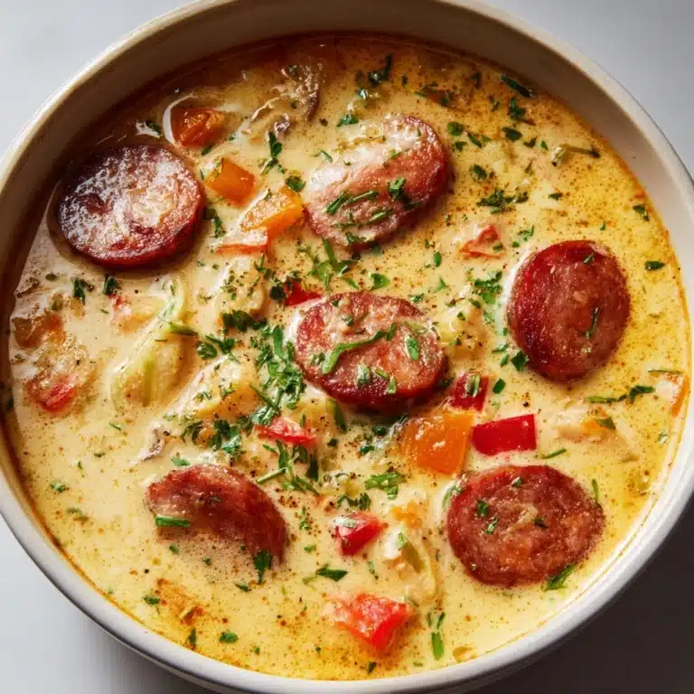 Cheesy Rotel Soup with Smoked Sausage Recipe