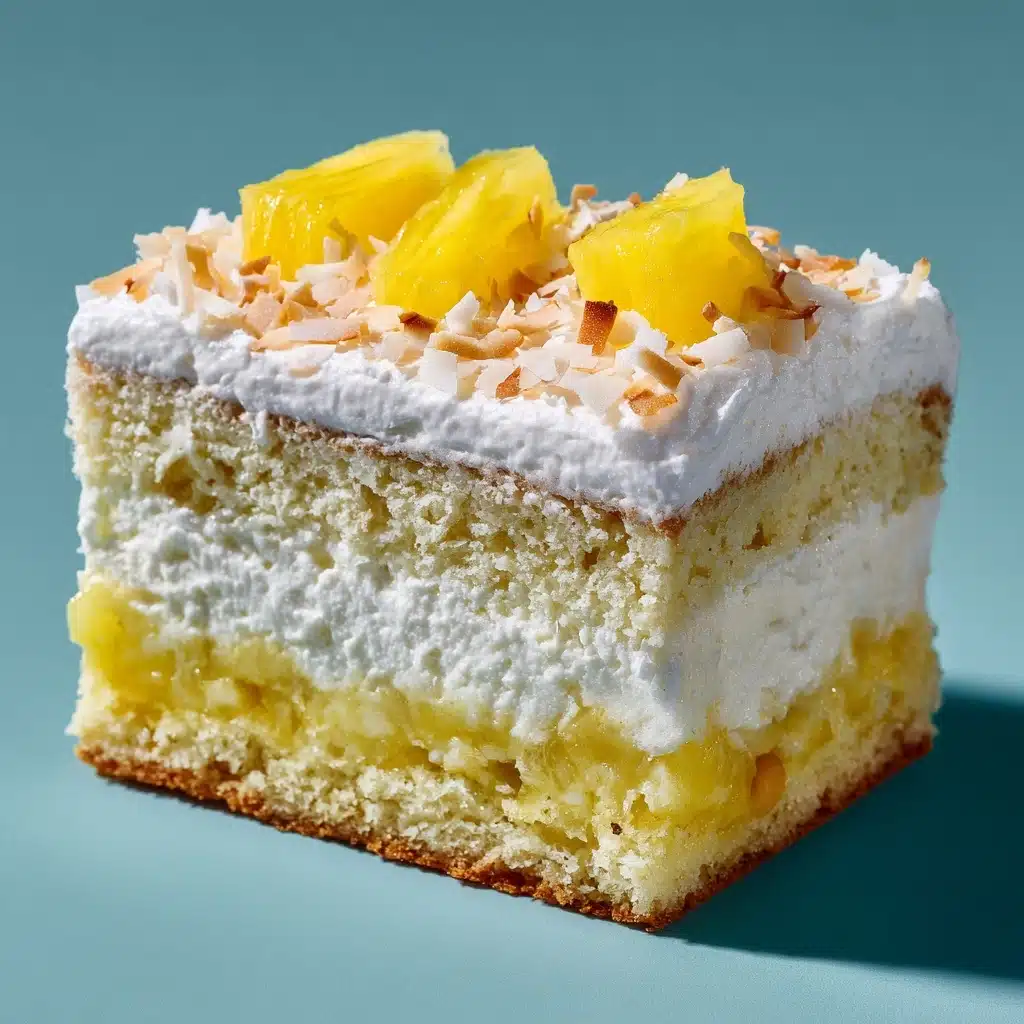 Hawaiian Pineapple Coconut Poke Cake Recipe - Recipe Image