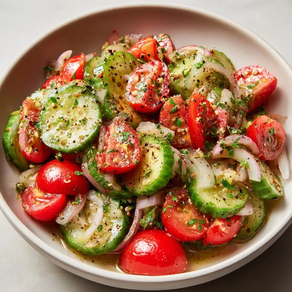 Cucumber, Onion, and Tomato Salad Recipe - Recipe Image