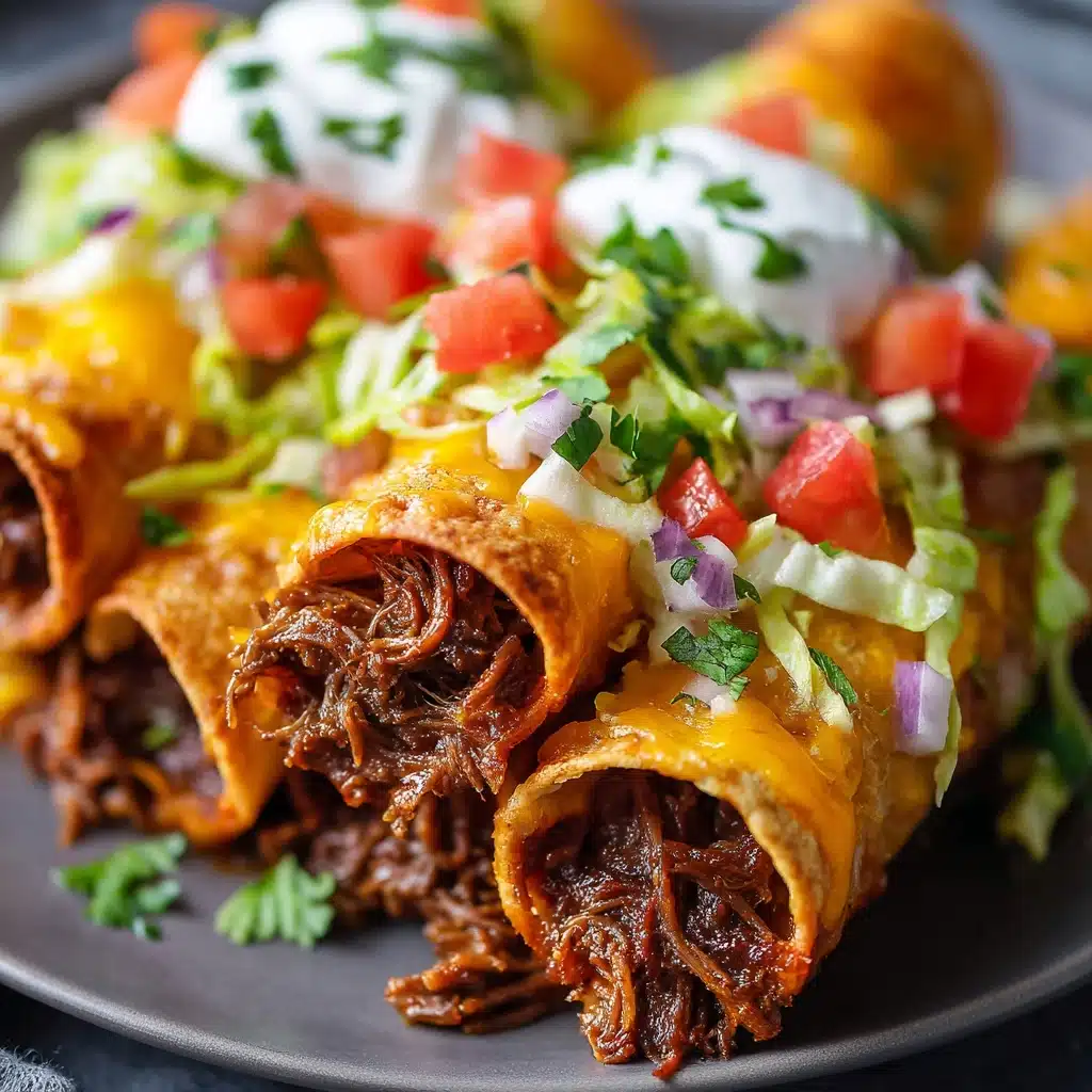 Crispy Beef Taquitos with Chipotle Sauce Recipe - Recipe Image
