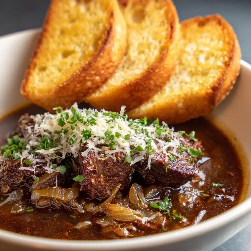 French Onion Beef Short Rib Soup Recipe