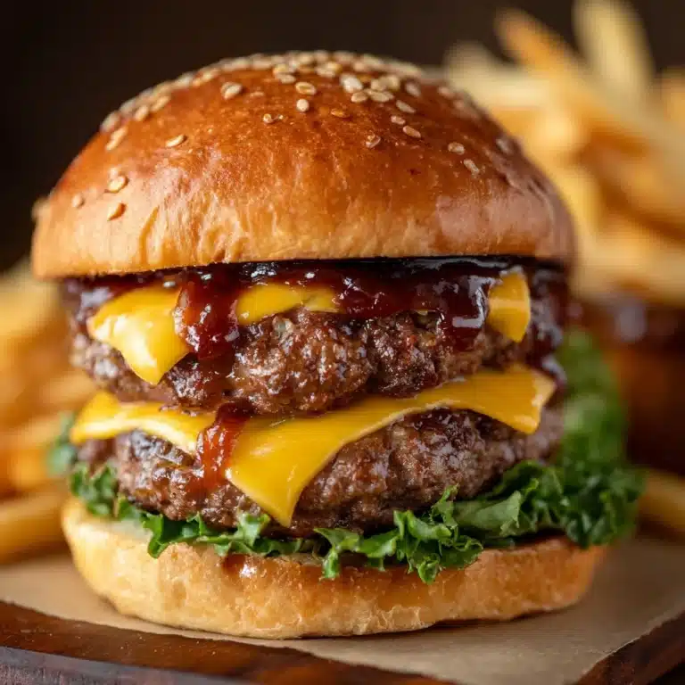 Teriyaki Parmesan Burgers with American Cheese Recipe