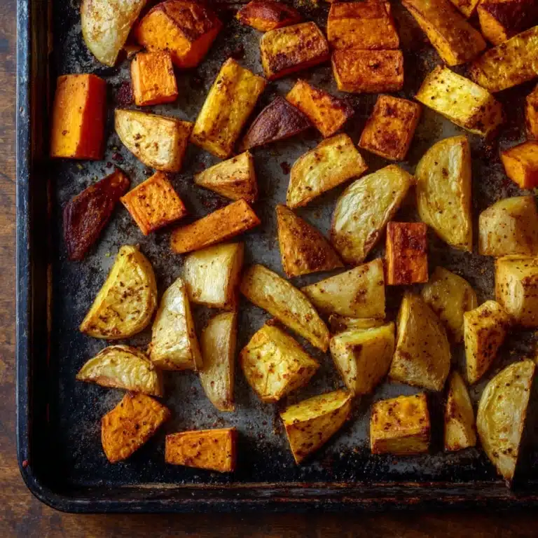 Roasted Apple Cinnamon Sweet Potatoes Recipe