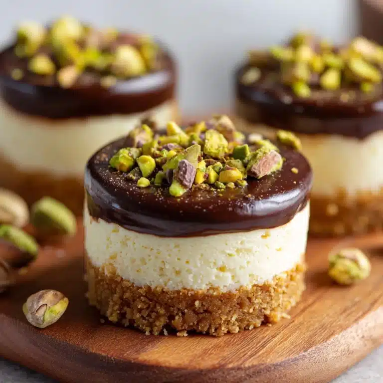 Mini Pistachio and Coffee Cheesecakes Recipe