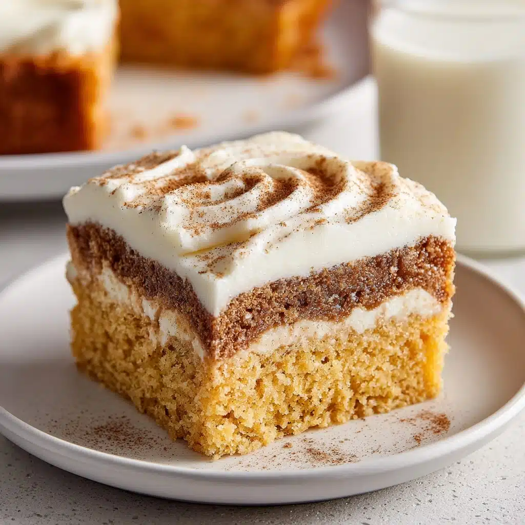 Cinnamon Roll Poke Cake Recipe - Recipe Image