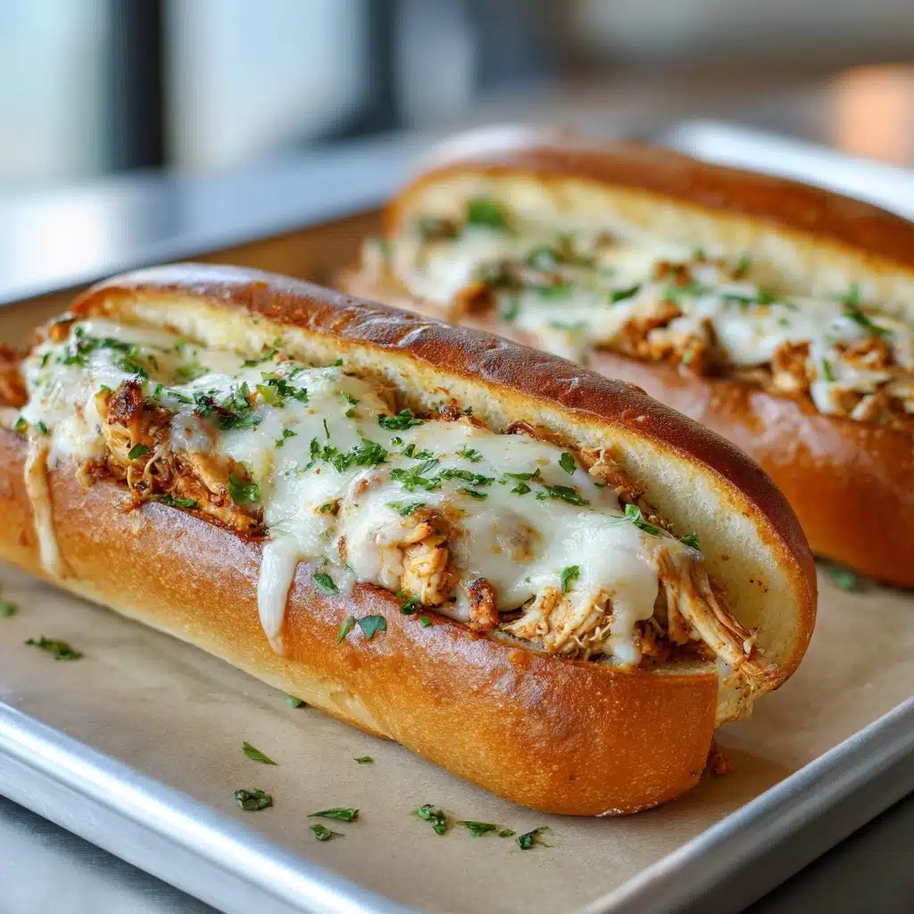 Slow Cooker Parmesan Garlic Chicken Sandwiches Recipe - Recipe Image