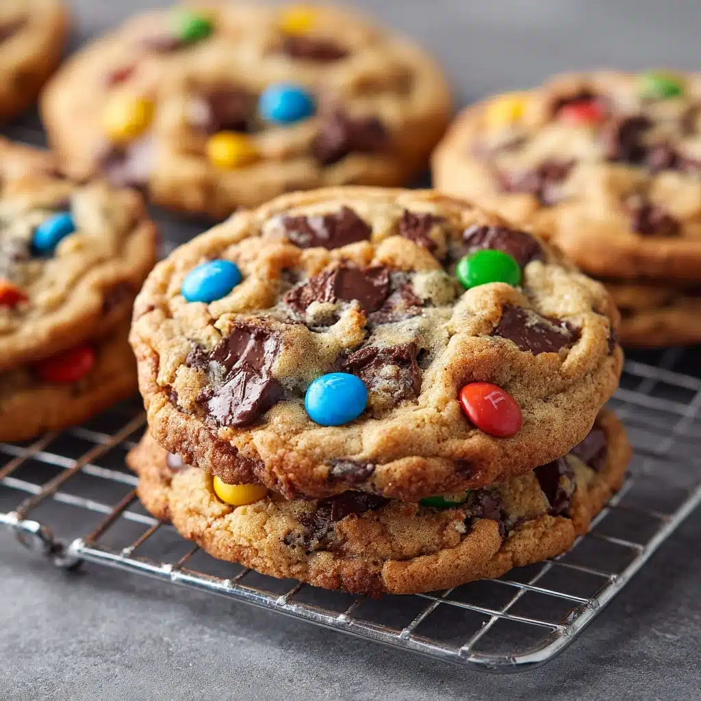 Soft and Chewy Triple Chocolate M\&M Cookies Recipe - Recipe Image