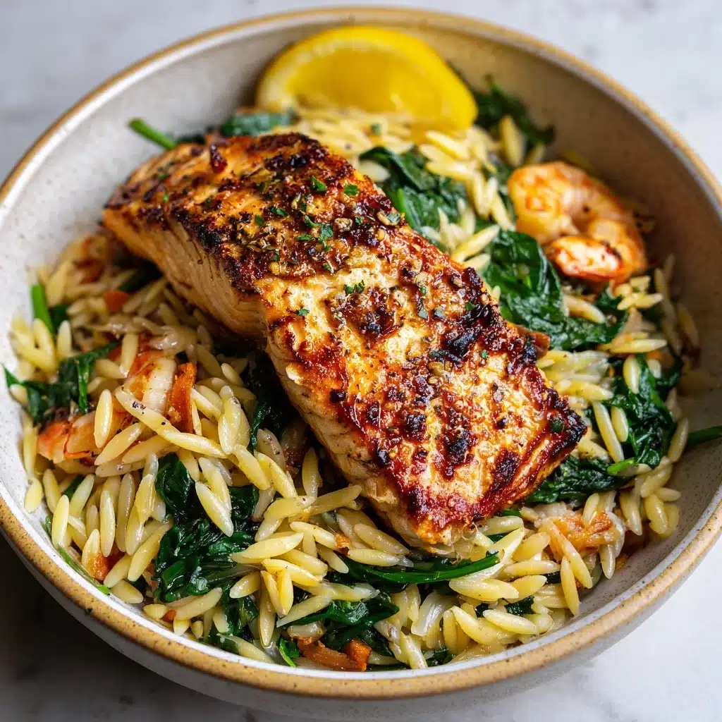 One-Skillet Salmon with Lemon Orzo Recipe