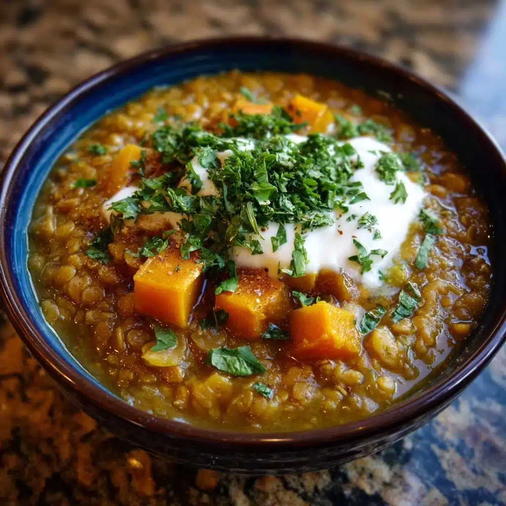 Spiced Pumpkin Lentil Soup Recipe - Recipe Image