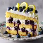 No-Bake Lemon Dazzling Blueberry Cream Cake Recipe